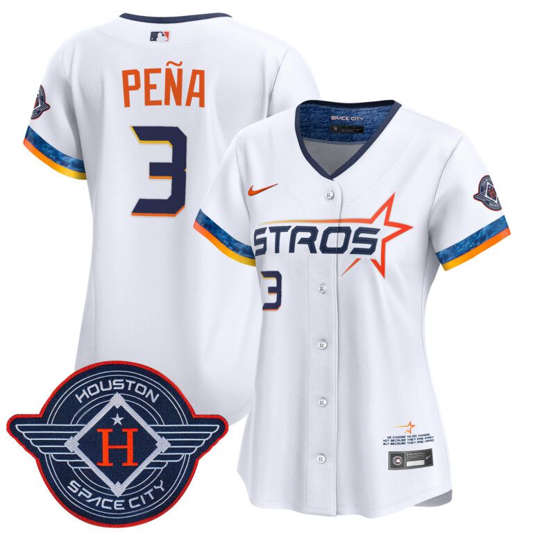 Women Houston Astros #3 Pena  white 2025 City Connect Vapor Limited Stitched Jersey